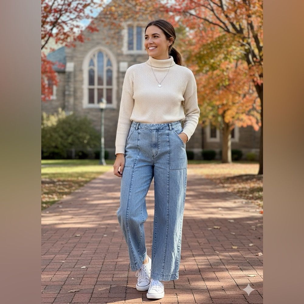 Jane and Delancey Blue Wide Leg Pants sz xs